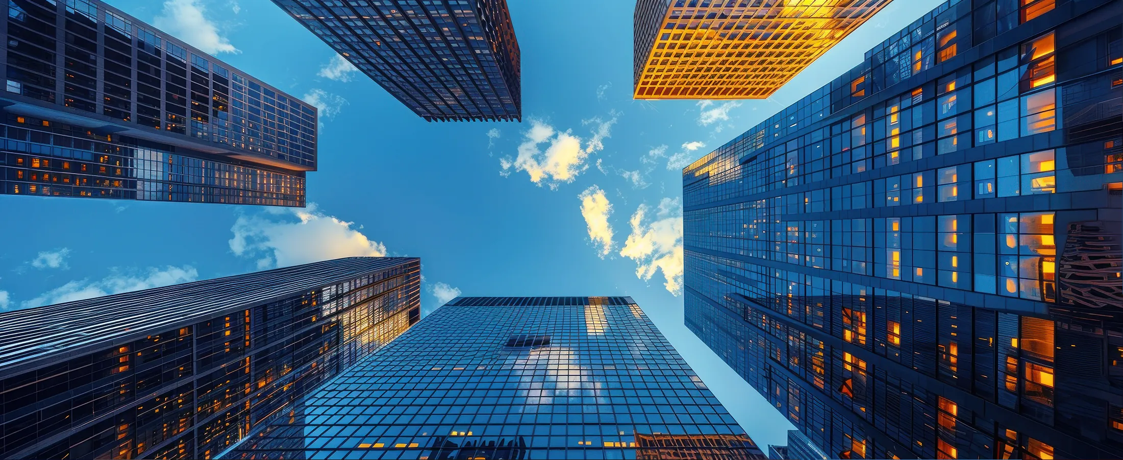 Edificios corporativos en la ciudad
